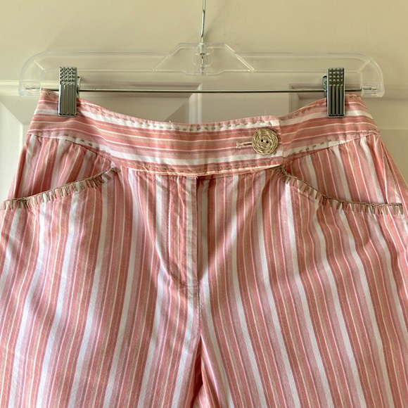 Talbots Petites Striped Cotton Capris - Picture 5 of 15